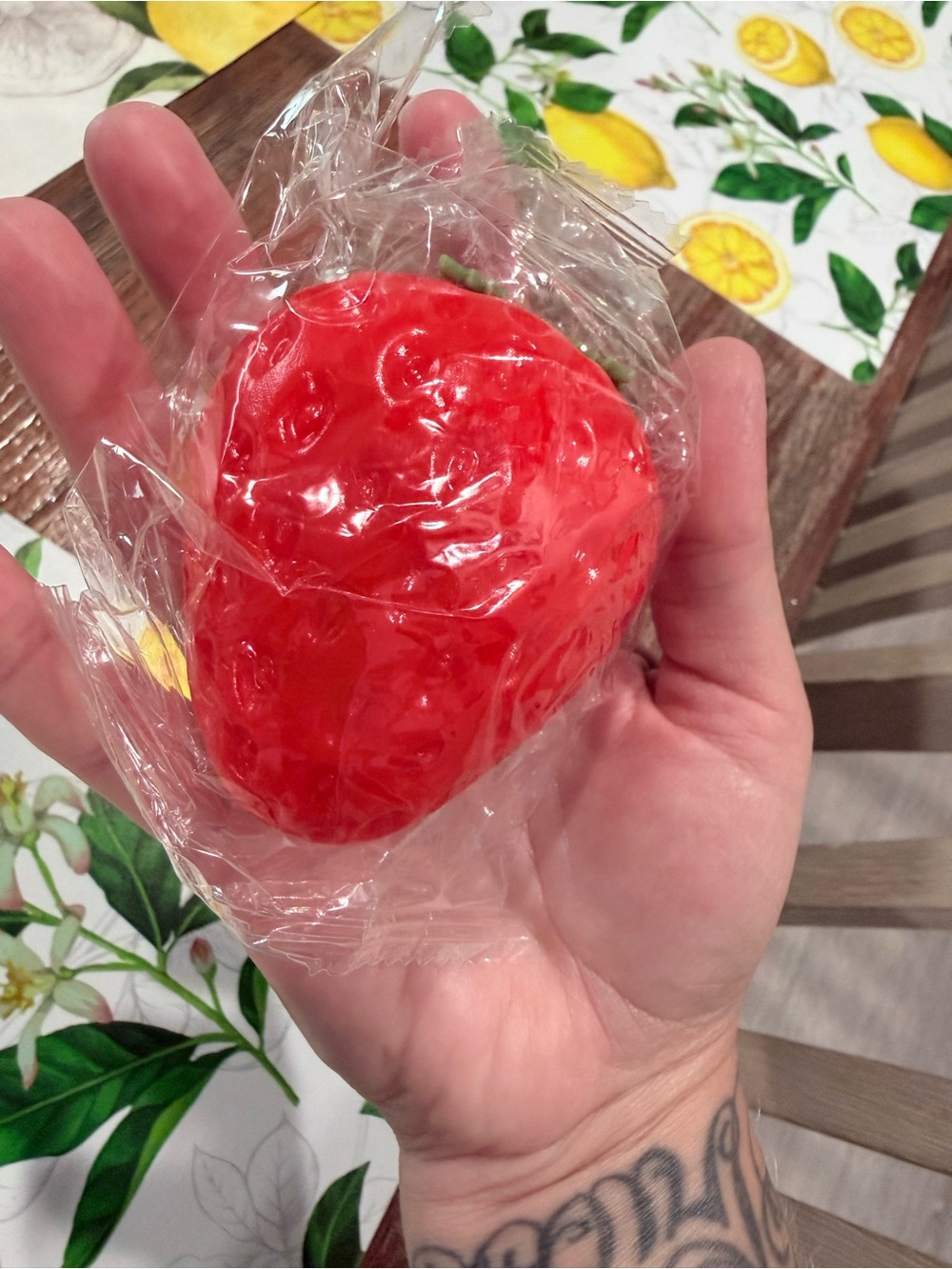 Red Strawberry squishy toy